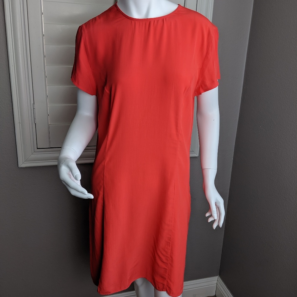 Something Navy Short Sleeve Shift Dress